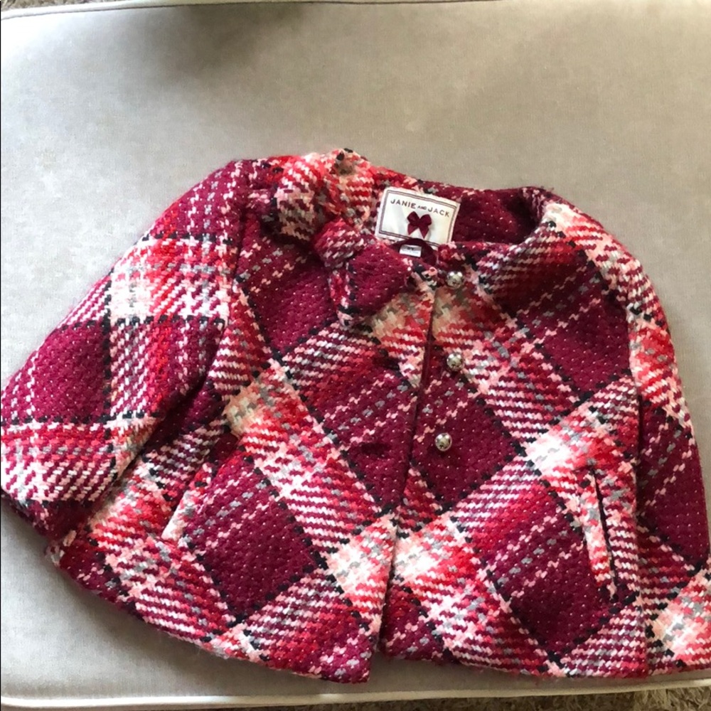 Janie and Jack plaid coat 2T